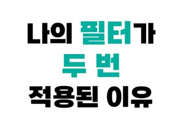 나의 필터가 두 번 적용된 이유