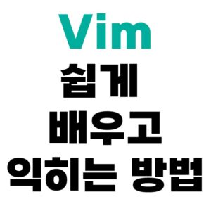 vim 쉽게 배우고 익히는 방법