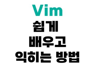 vim 쉽게 배우고 익히는 방법